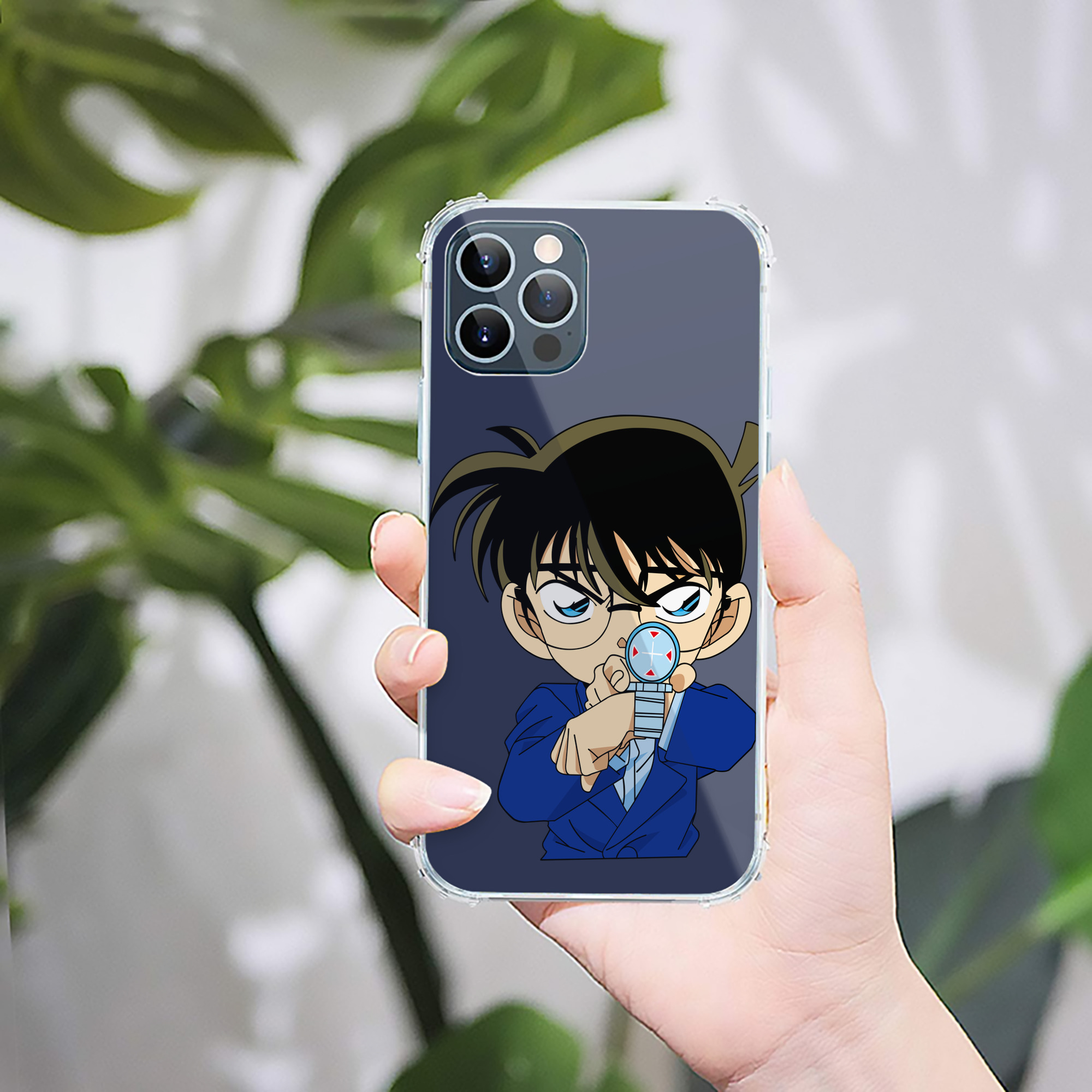（画像用） 名探偵コナン 江戸川 コナン Detective Conan Conan Edogawa 【iPhone 12シリーズ対応】透明スマホケース（クリアソフトケース）